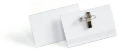 Namnskylt Durable rPET med nål och klämma, 54x90mm