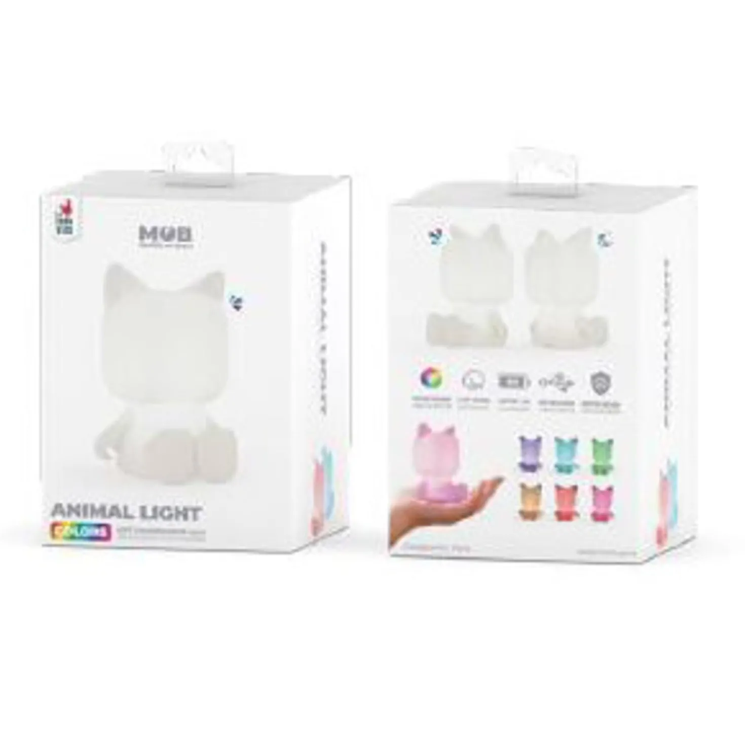 Nattlampa MOBILITY ON BOARD Cute Animal Light, multicolor, USB-C