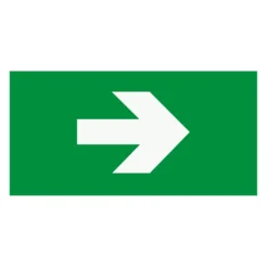 Nödskylt Pil Tilläggsskylt, grön, till 6705520