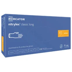 Nitrilhandske Mercator Nitrylex Classic Long, blå, 100 st