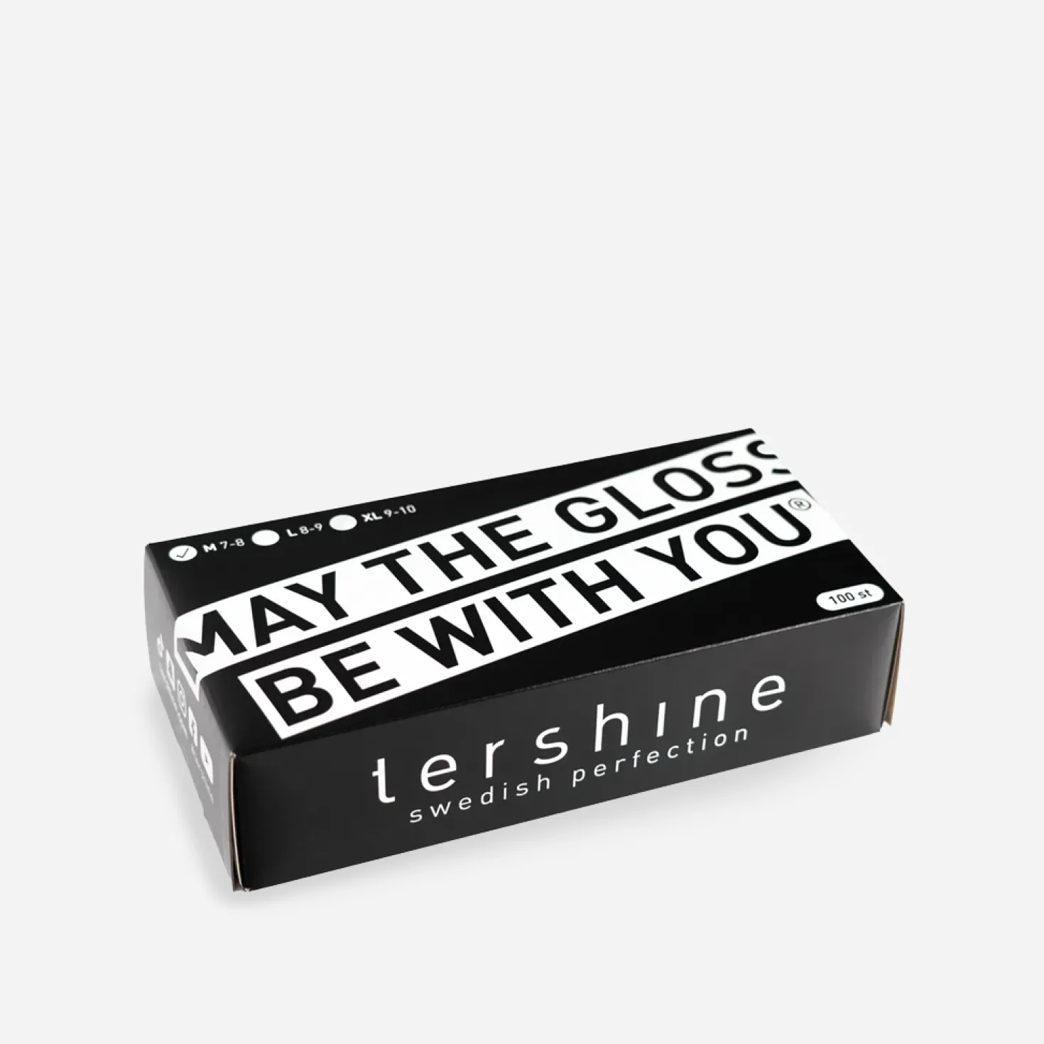 Nitrilhandske Tershine Svart, latexfri, EN 374