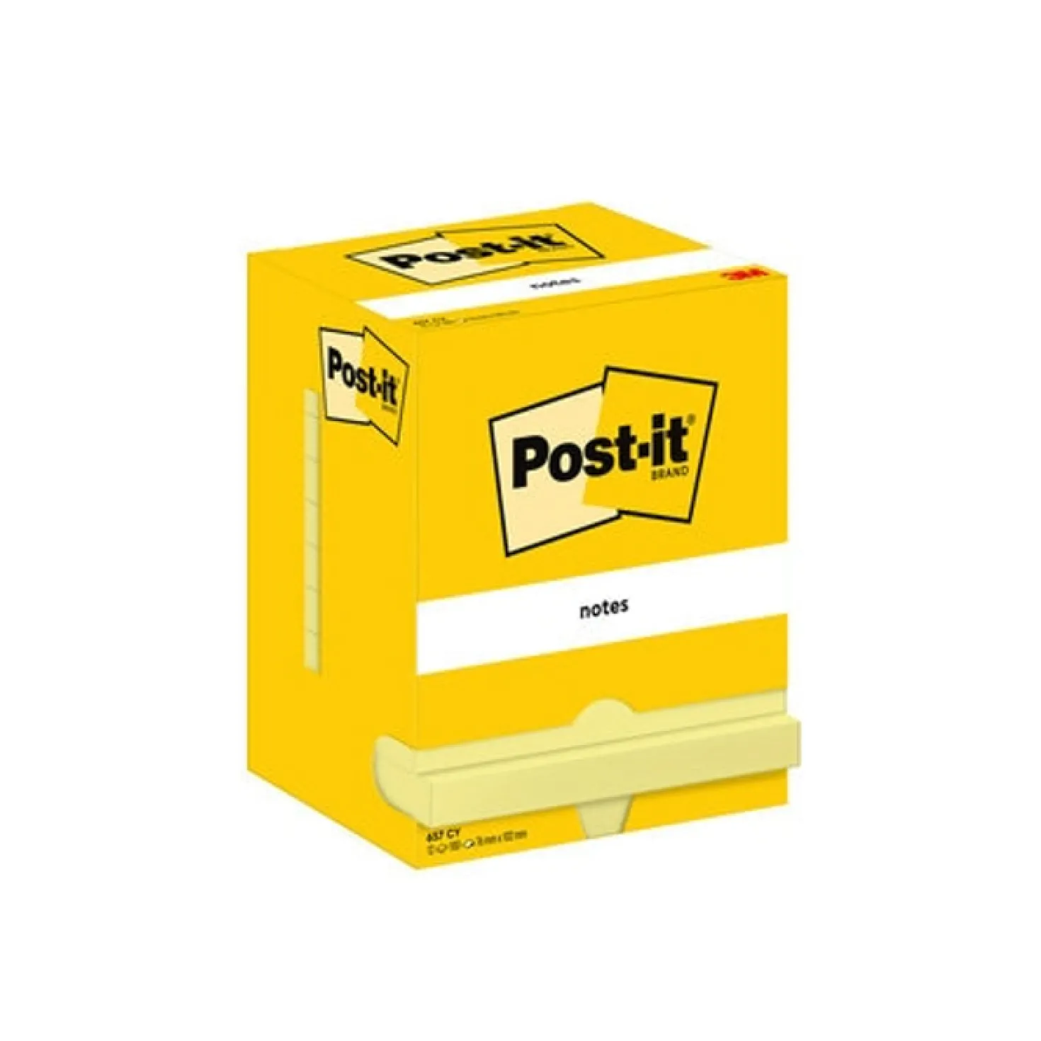 Notisblock Post-it 657CY Super Sticky, gul, 76x102 mm, 12 st