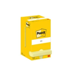 Notislappar Post-it 654CY, gul, 76x76 mm, 12 block