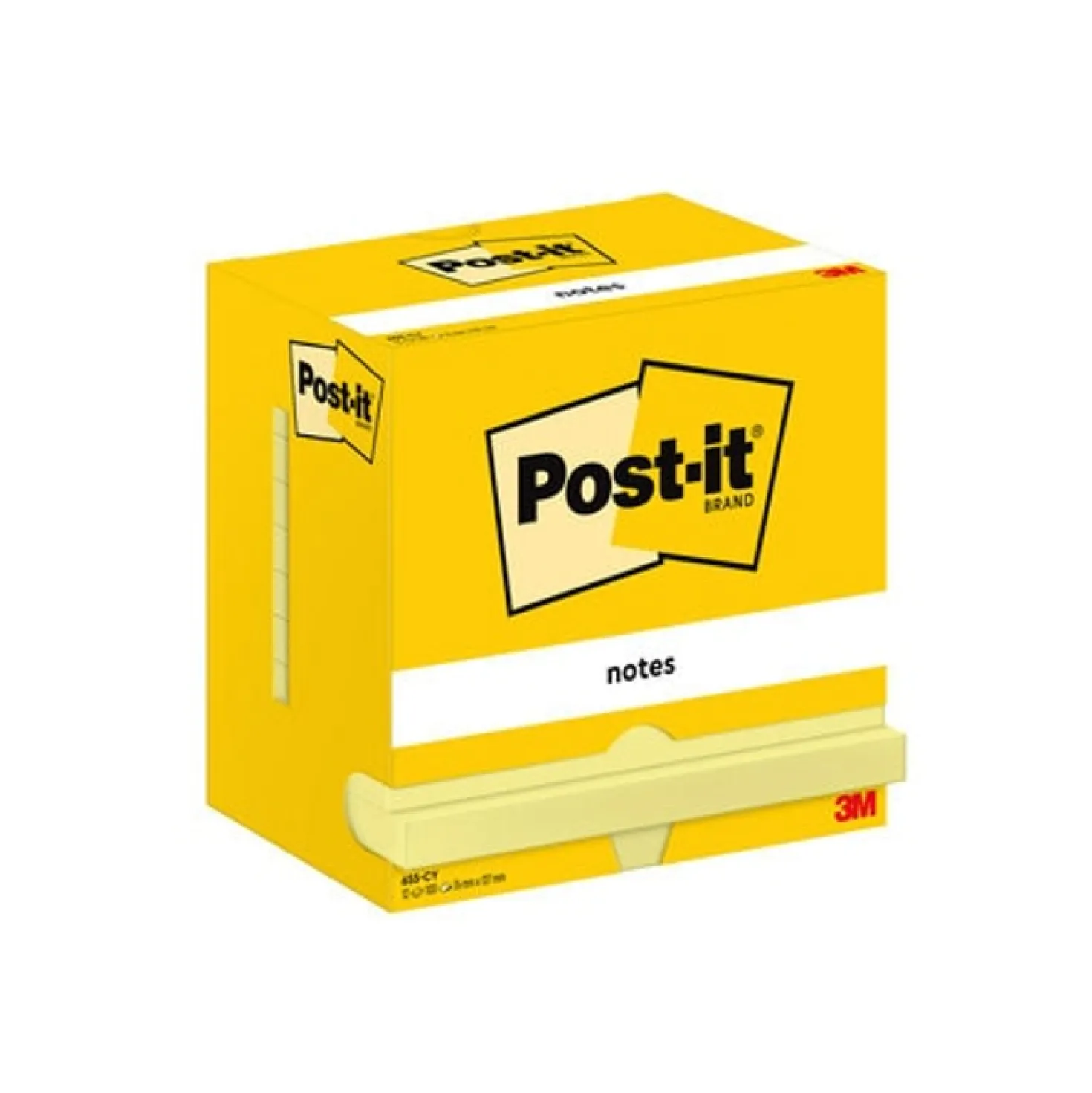 Notislappar Post-it 655CY Gul, 76x127 mm, 12 block