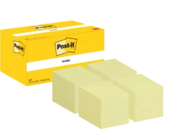 Notislappar Post-it 653 Gul, 38x51 mm, 12 block/fp