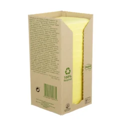 Notislappar Post-it Recycled Gul, 76x76mm, 16 block, 1600 ark
