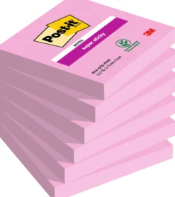 Notislappar Post-it Super Sticky, ljusrosa, 76x76 mm