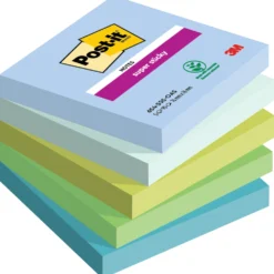 Notislappar Post-it Super Sticky Oasis, 76x76mm, 450 ark, 5 block