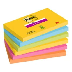 Notislappar Post-it Super Sticky 6556SSRIO Carnival, 76x127mm, 6 block