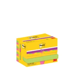 Notislappar Post-it Super Sticky Carnival, 47,6x47,6 mm, 12 block