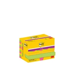 Notislappar Post-it Super Sticky Carnival, 47,6x47,6 mm, 12 block