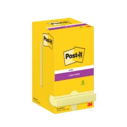 Notislappar Post-it Super Sticky 654-12SS-CY, gul, 76x76 mm, 12 block