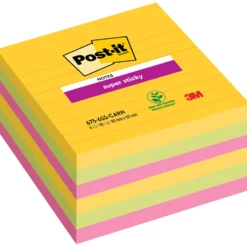 Notislappar Post-it Super Sticky XL Linjerade, 101x101mm, 6 block
