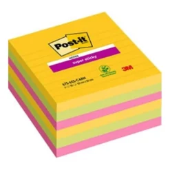 Notislappar Post-it Super Sticky XL Linjerade, 101x101mm, 6 block