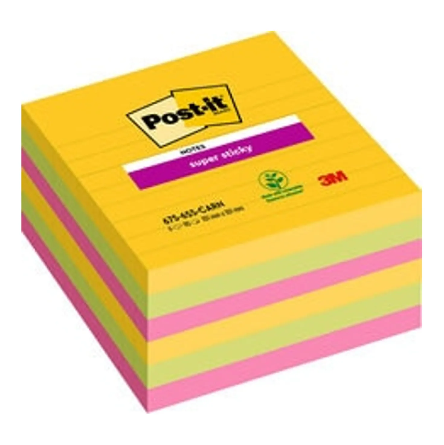 Notislappar Post-it Super Sticky XL Linjerade, 101x101mm, 6 block