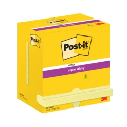 Notislappar Post-it Super Sticky 655-12SSCY, gul, 76x127 mm, 12 block