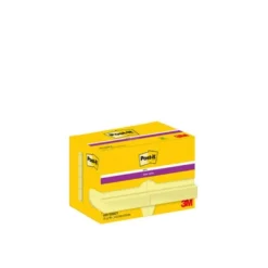 Notislappar Post-it Super Sticky 622-12SSCY, gul, 47,6x47,6 mm, 12 block