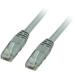 Nätverkskabel Deltaco Cat6 U/UTP, 1m, 250MHz, grå