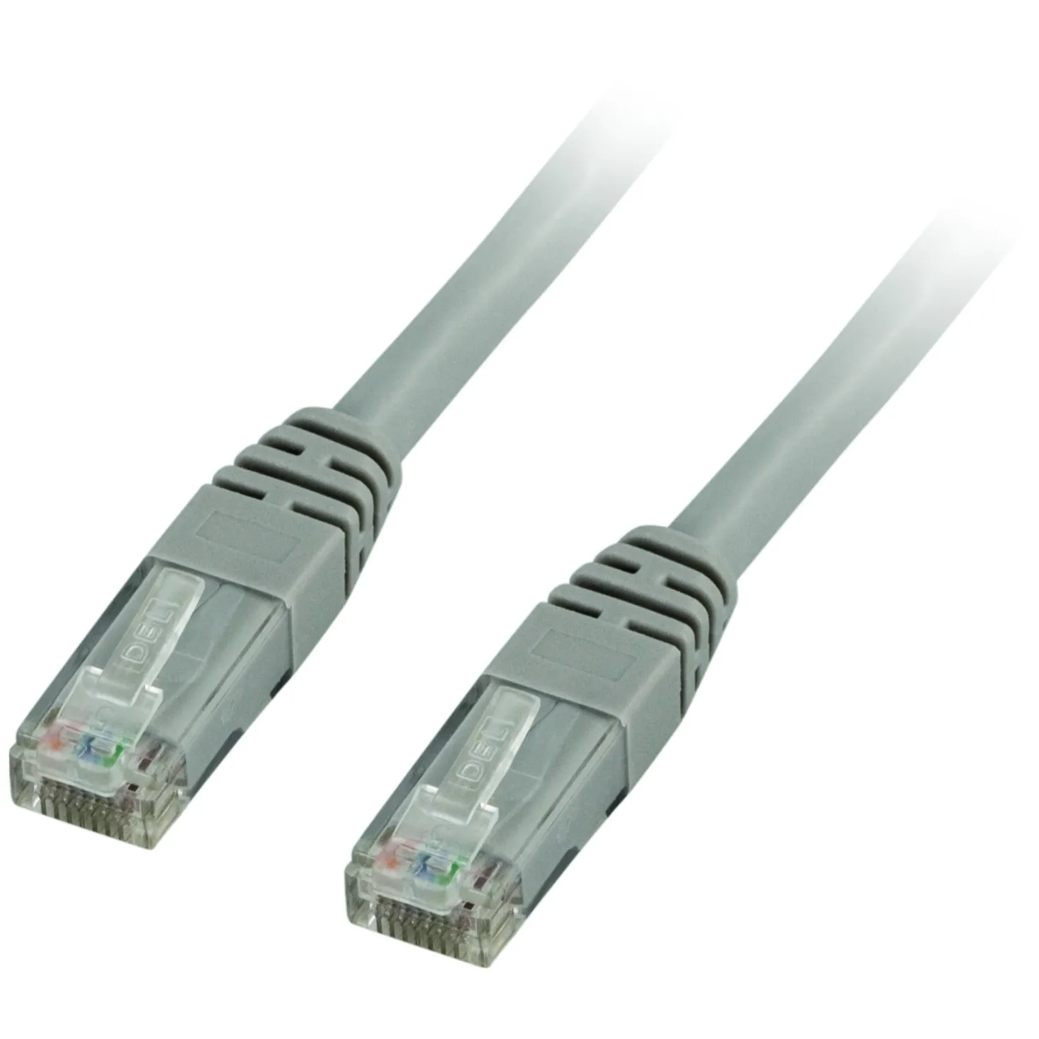 Nätverkskabel Deltaco Cat6 U/UTP, 1m, 250MHz, grå