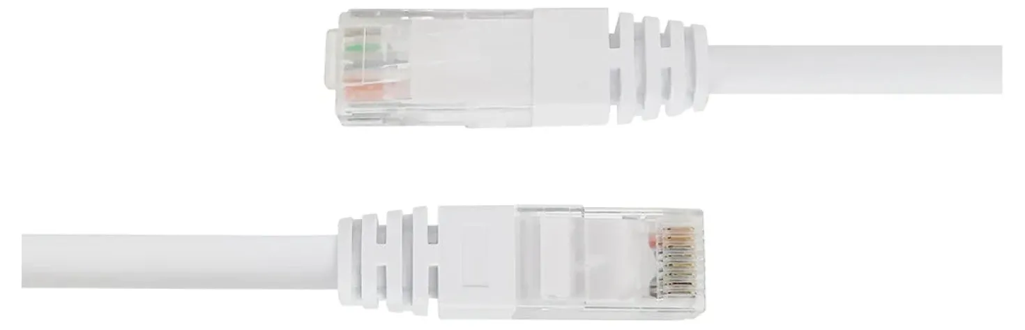 Nätverkskabel Deltaco U/UTP Cat 6, LSZH halogenfri, vit, 5m