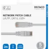 Nätverkskabel Deltaco U/UTP Cat 6, 2m, vit, LSZH
