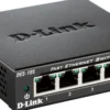 Nätverksswitch D-Link 5-port 10/100 Mbps, metallhölje, väggmontering