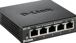 Nätverksswitch D-Link 5-port 10/100 Mbps, metallhölje, väggmontering