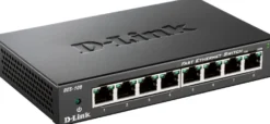 Nätverksswitch D-Link 8-port 10/100 Mbps, metallhölje