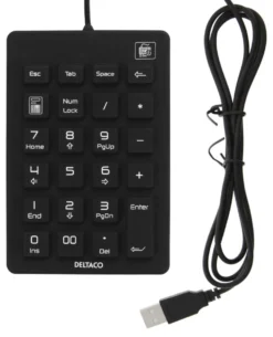 Numeriskt Tangentbord Deltaco KAB-TB-510 Silikon, IP68, 23 knappar, USB