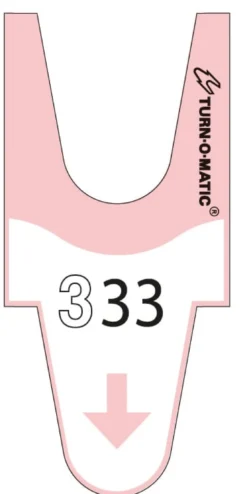 Nummerlappar Turn-O-Matic Mod T90, rosa