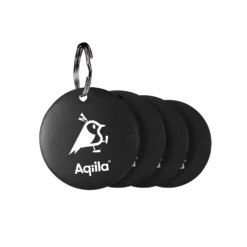 Nyckelringsspårare Aqiila Tagbird, svart, 4-pack