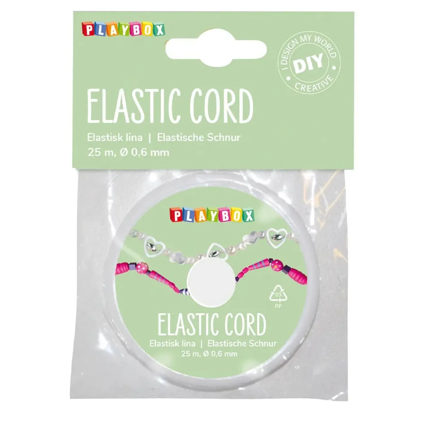 Nylontråd Playbox Elastisk Transparent, 25 m rulle