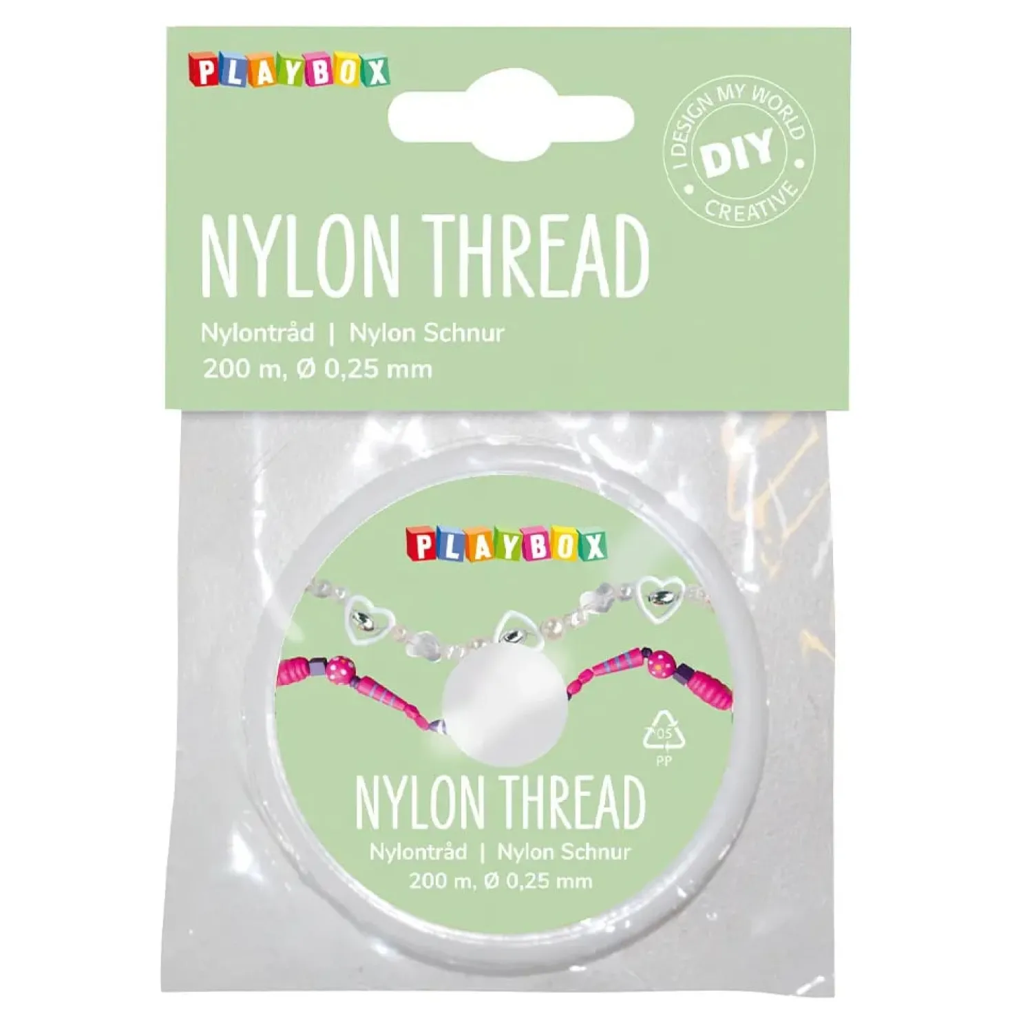 Nylontråd Playbox, 0,25 mm x 200 m