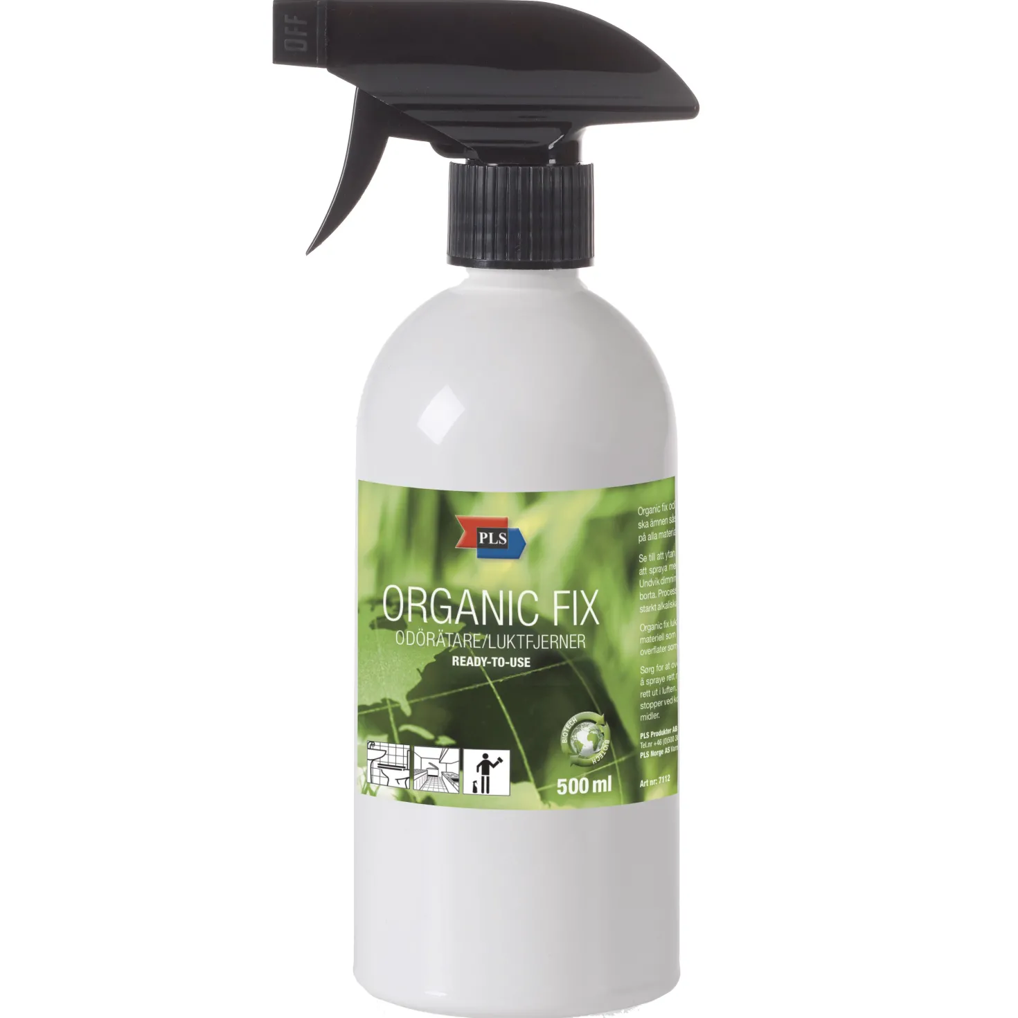 Odörätare PLS Organic Fix Spray, bioteknologisk, 500 ml