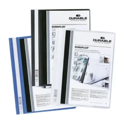 Offertmapp Durable Duraplus A4, svart, transparent framsida