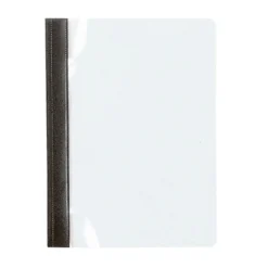 Offertmapp PP A4 svart, fastmekanism, transparent front