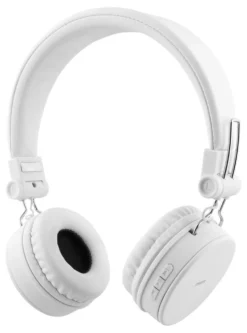 On-Ear Headset Streetz BT200 Bluetooth 5, hopfällbart, vit
