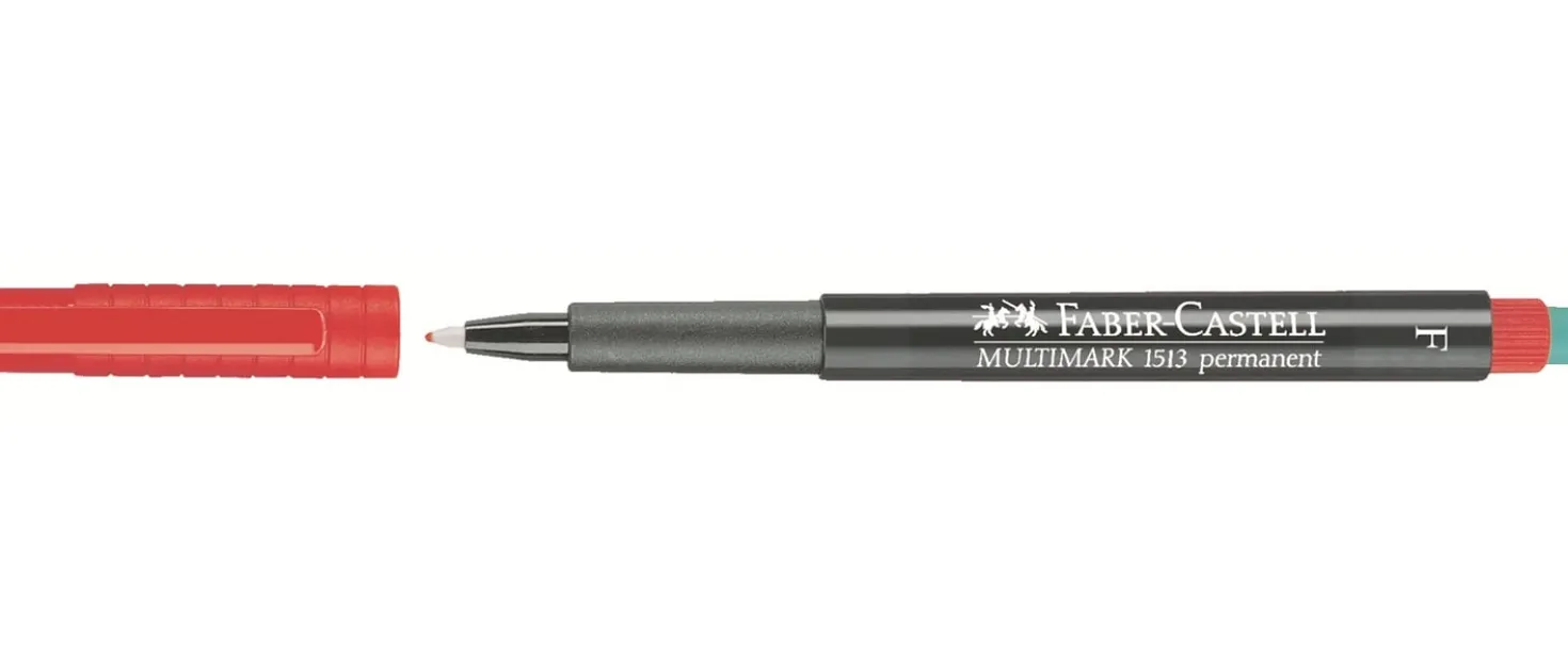 Overheadpenna Faber-Castell Multimark P F, röd, permanent