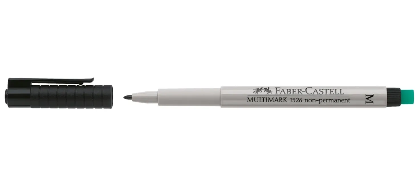 Overheadpenna Faber-Castell Multimark V M Vattenlöslig, svart, 1,0 mm