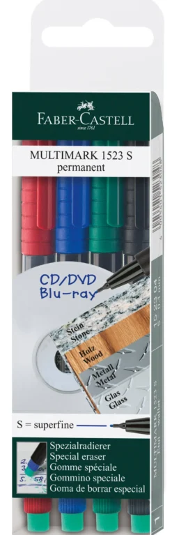 Overheadpenna Faber-Castell Multimark P Sf, permanent, 4-set