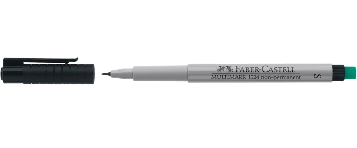 Overheadpenna Faber-Castell Multimark V Sf, vattenlöslig, svart, 0,4 mm