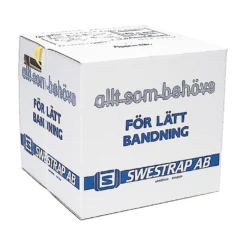 Packband PP NMH Packaging 12 mm x 1000 m, inkl. 500 plastspännen, svart