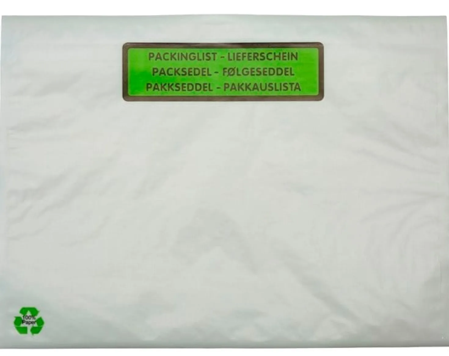 Packsedelskuvert C5 Papper med tryck, återvunnet, 1000 st
