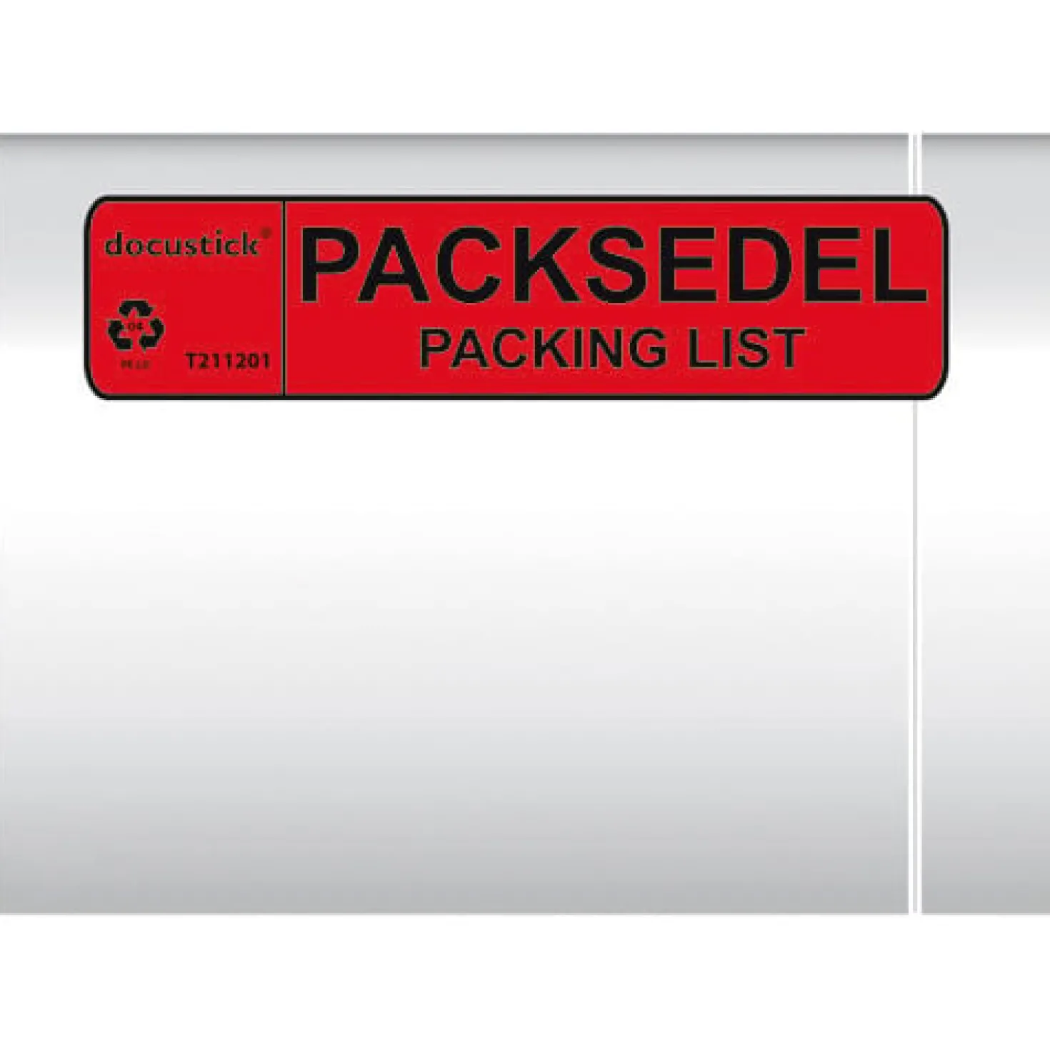 Packsedelskuvert Docustick C4 med tryck, självhäftande, 500 st