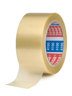 Packtejp Tesa 4100 PVC Präglad, vit, 66m x 50mm
