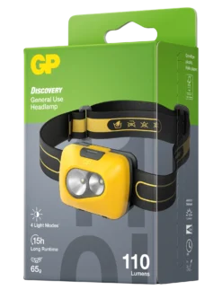 Pannlampa GP Discovery CH42, 110 lumen, 3 ljuslägen