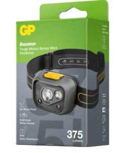 Pannlampa GP Discovery Work CHW54, 375 lumen, rörelsesensor