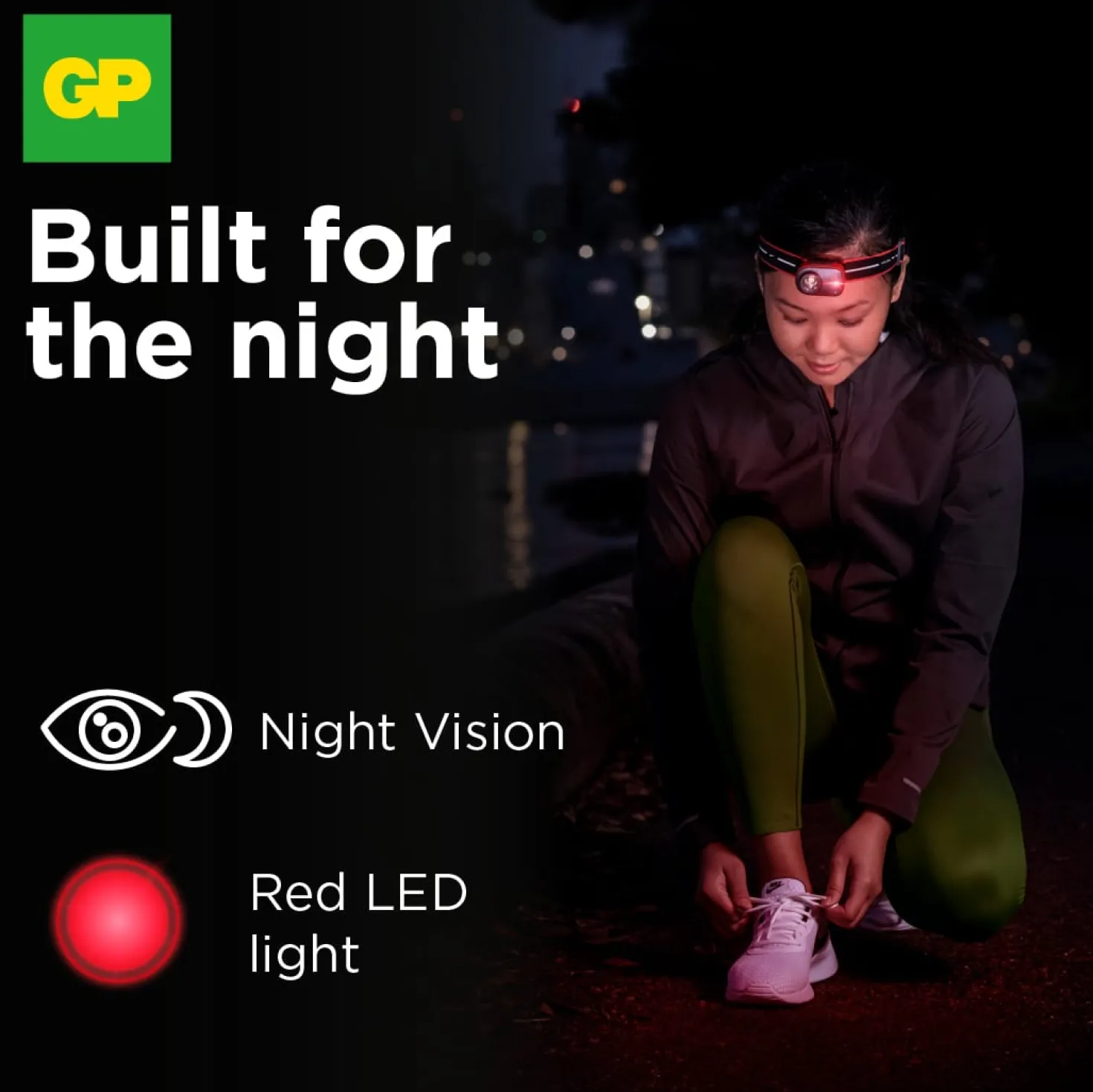 Pannlampa GP Xplor PHR16, 300 lumen, laddbar, 44 g