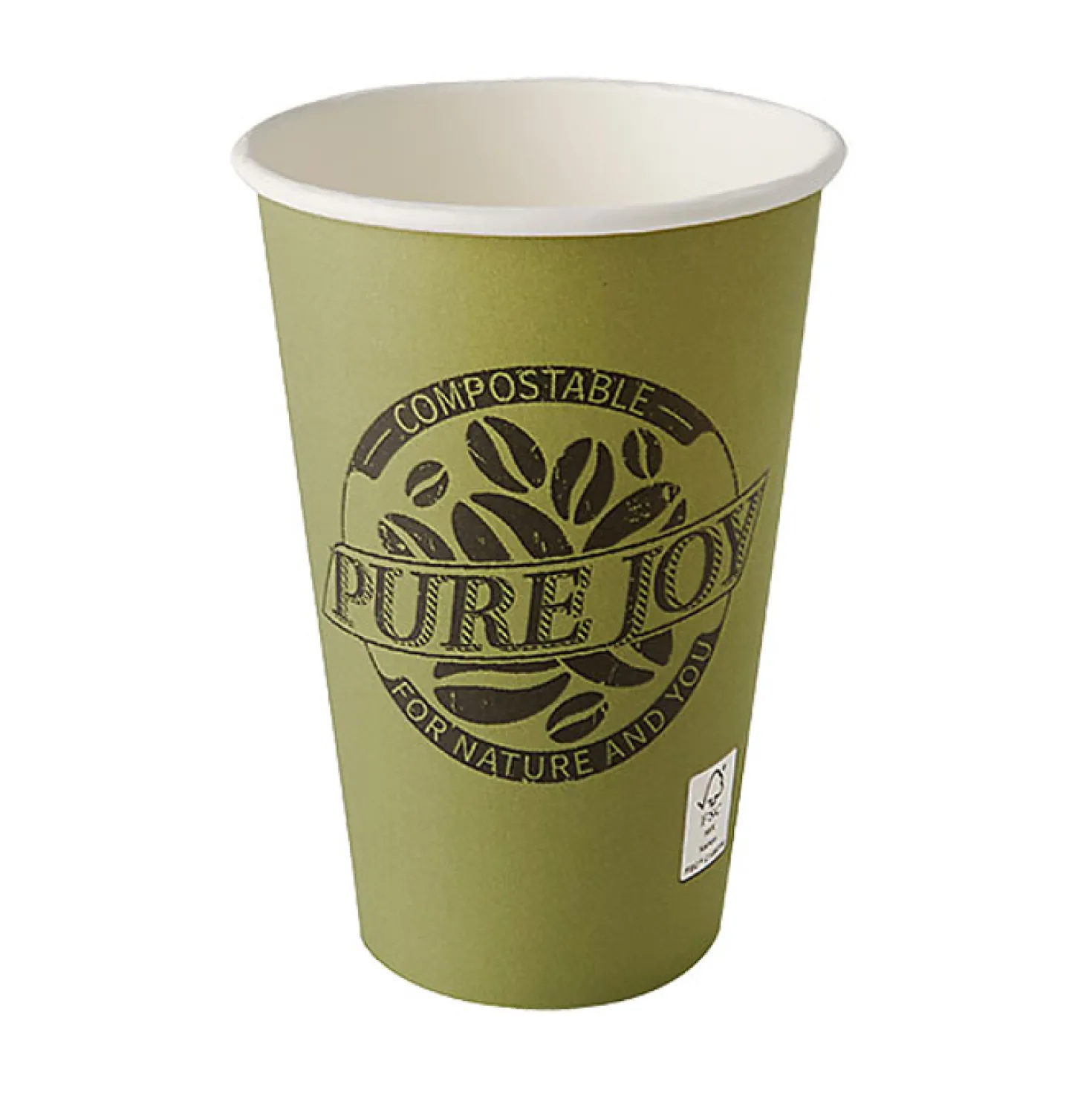 Pappersbägare Papstar Pure Joy, plastfri, 30 cl, 50 st