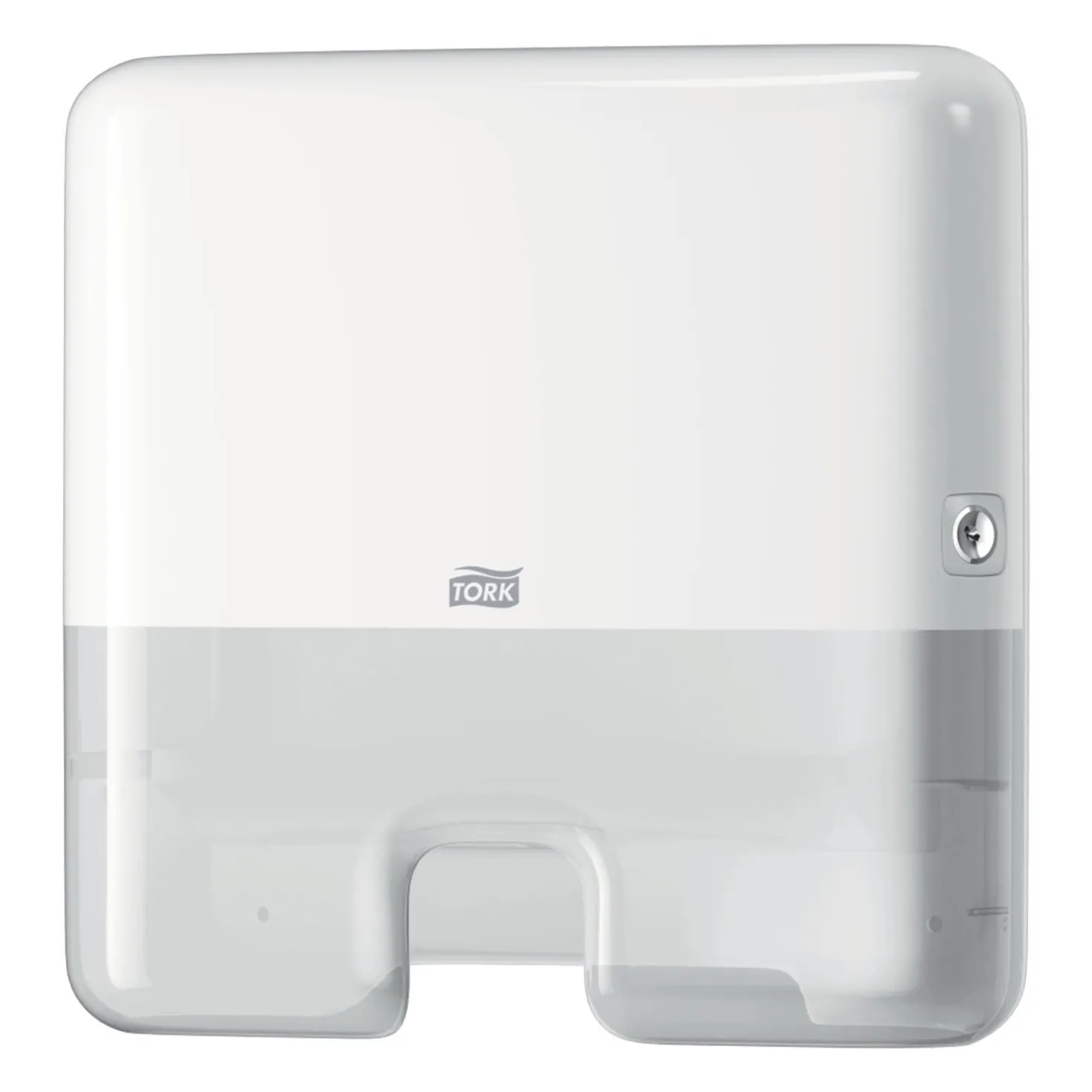 Pappershanddukshållare Tork H2 Mini Multifold, vit, kompakt